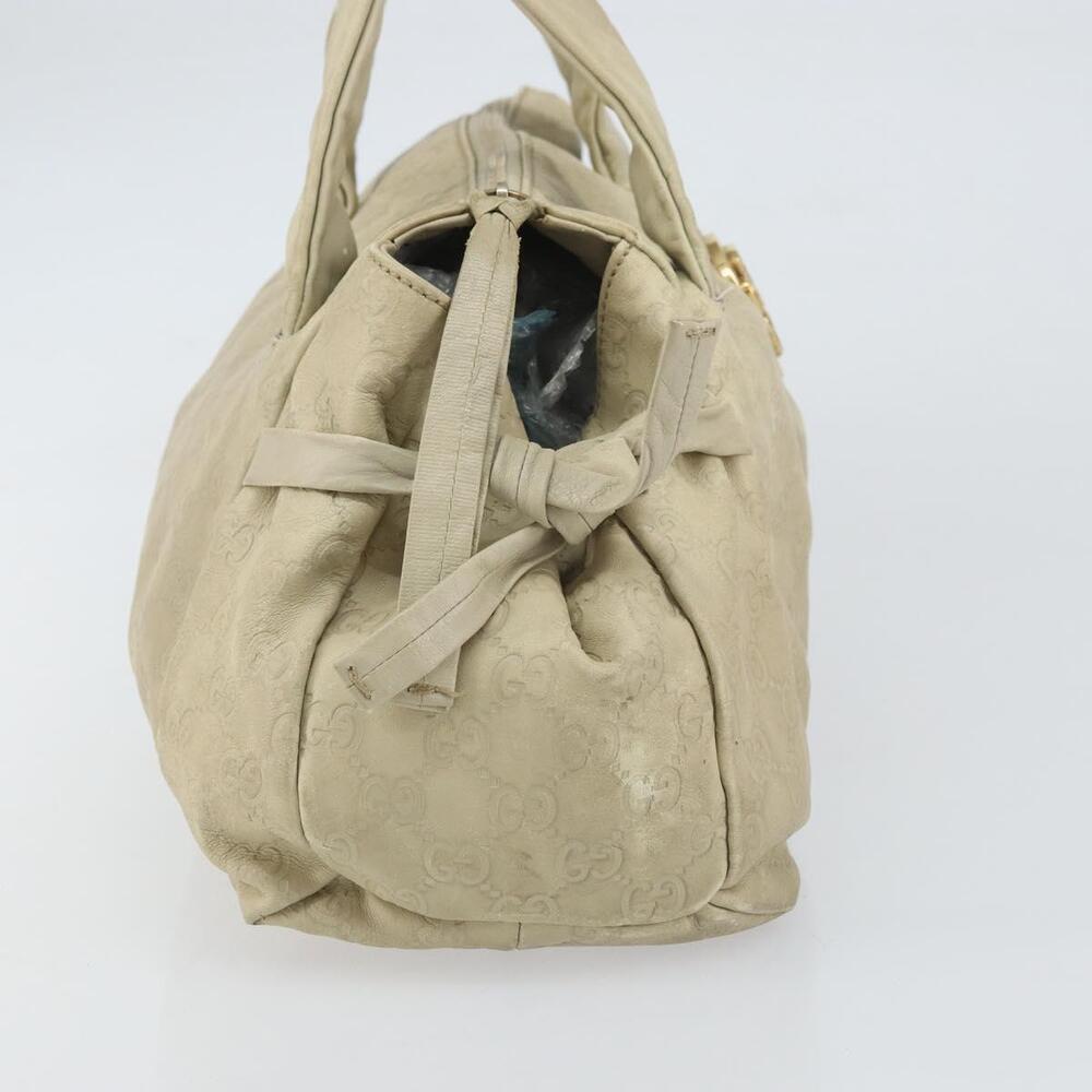 GUCCI GG Canvas Guccissima Histeria Bag Leather Ivory Gold 197020 Auth 159286 - Picture 3 of 16